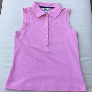 Lilly Pulitzer Sleeveless pink three button top